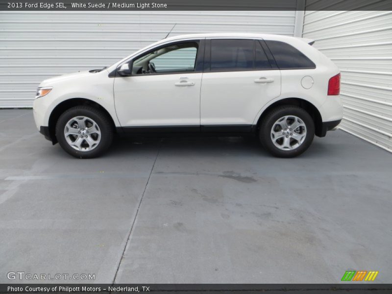 White Suede / Medium Light Stone 2013 Ford Edge SEL