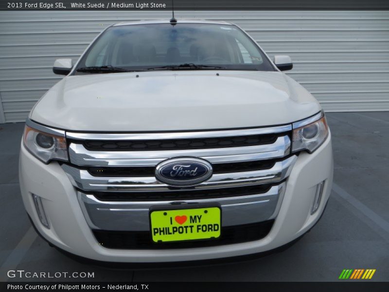 White Suede / Medium Light Stone 2013 Ford Edge SEL