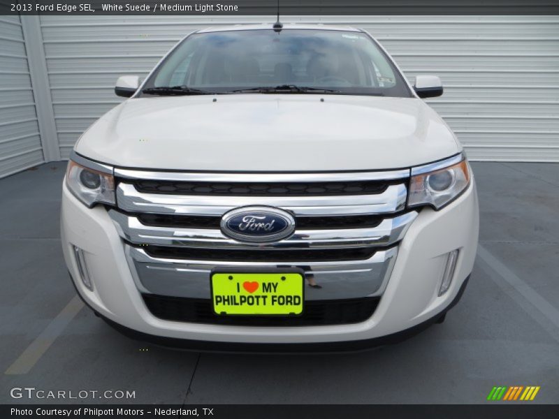 White Suede / Medium Light Stone 2013 Ford Edge SEL