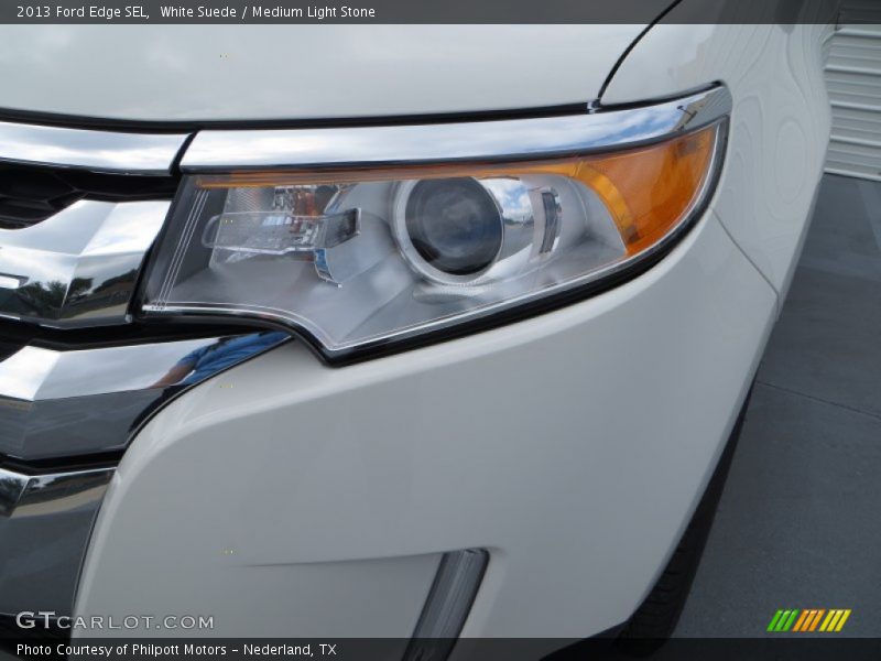 White Suede / Medium Light Stone 2013 Ford Edge SEL