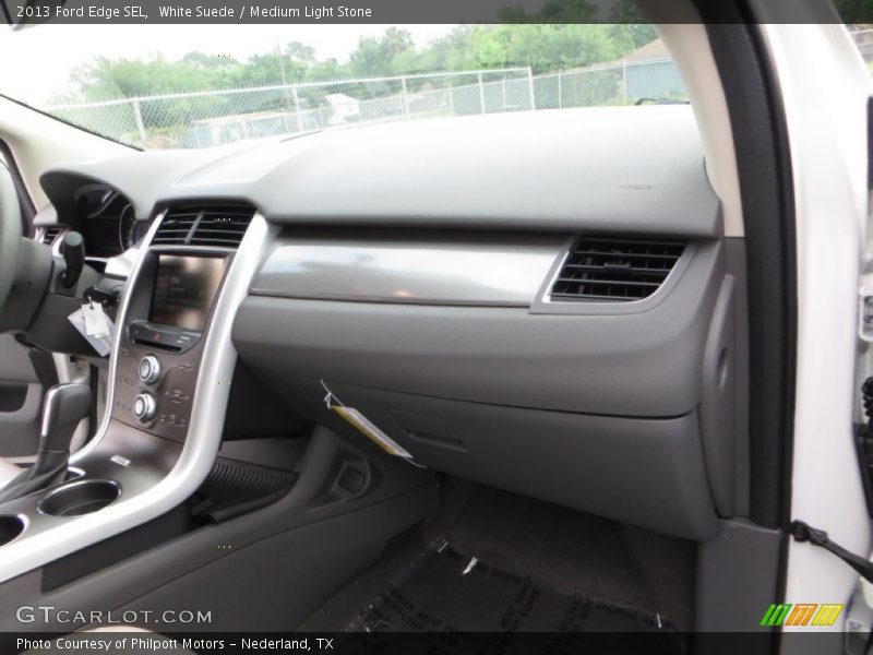 White Suede / Medium Light Stone 2013 Ford Edge SEL