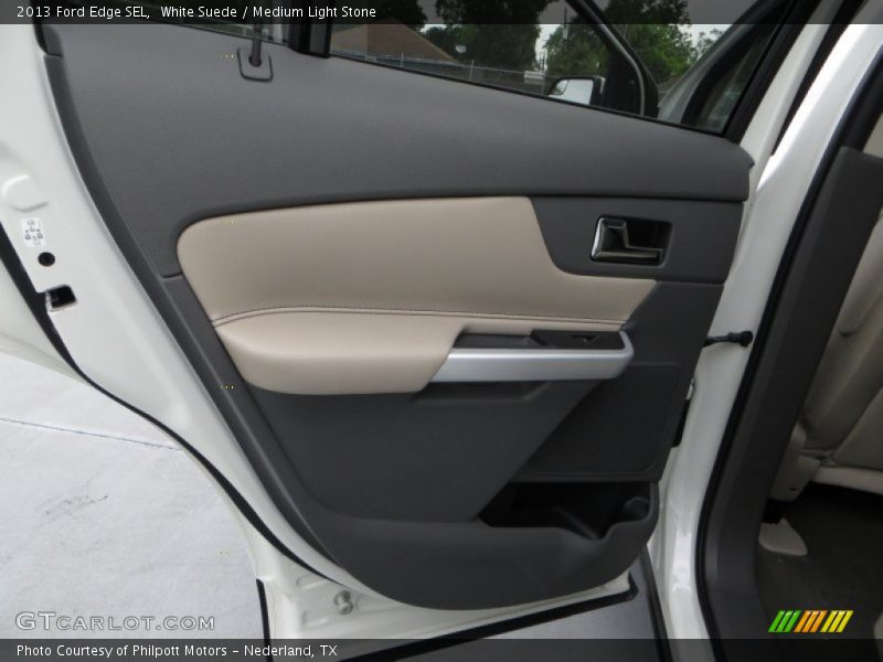 White Suede / Medium Light Stone 2013 Ford Edge SEL