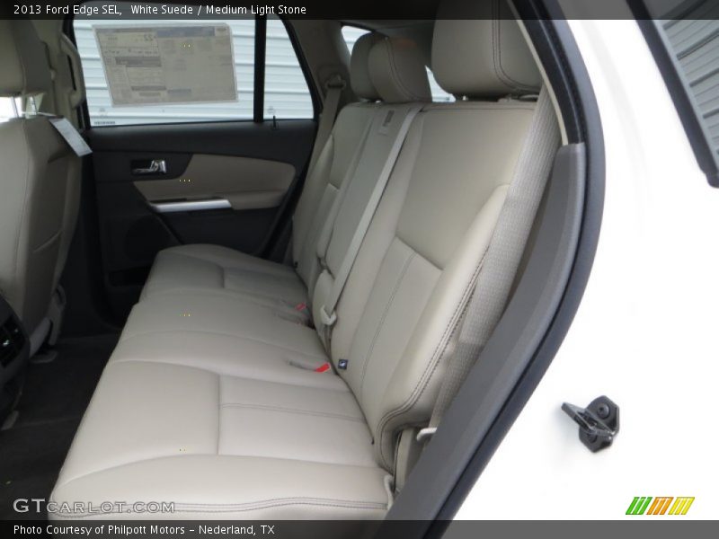 White Suede / Medium Light Stone 2013 Ford Edge SEL