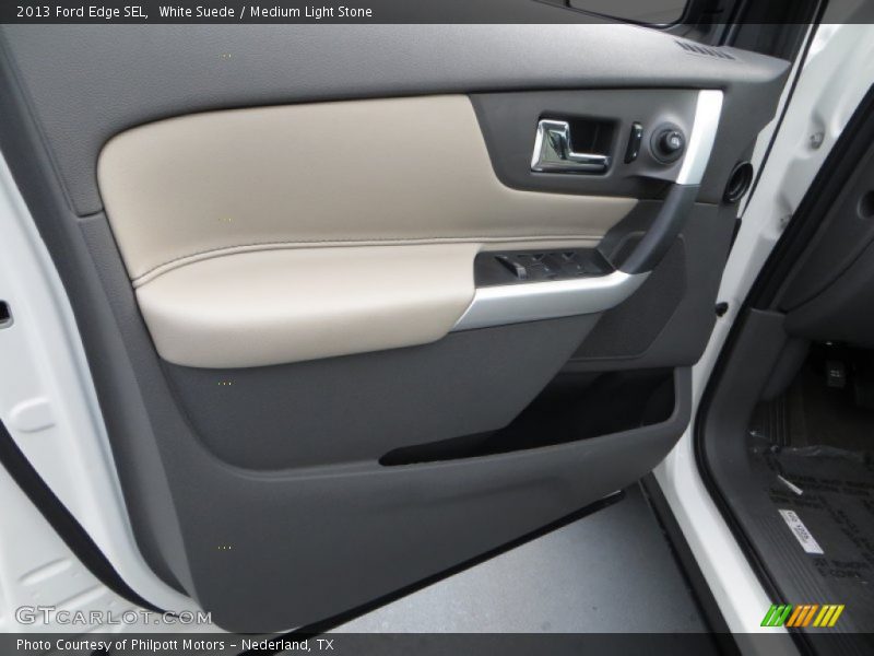 White Suede / Medium Light Stone 2013 Ford Edge SEL