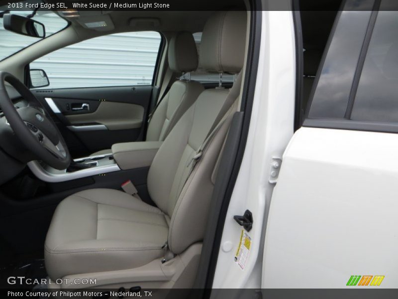 White Suede / Medium Light Stone 2013 Ford Edge SEL
