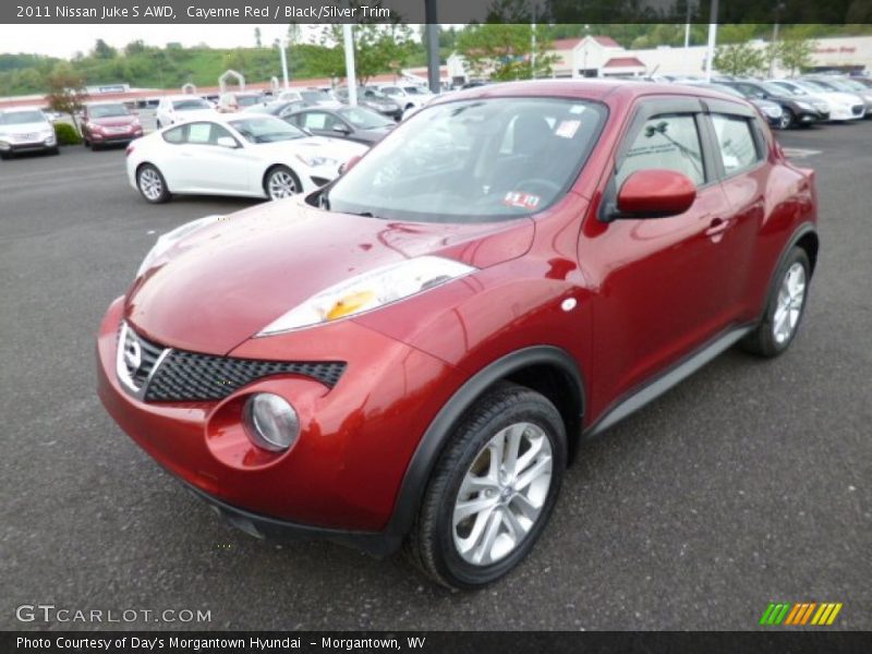 Cayenne Red / Black/Silver Trim 2011 Nissan Juke S AWD