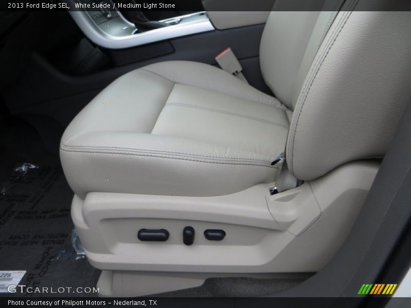 White Suede / Medium Light Stone 2013 Ford Edge SEL