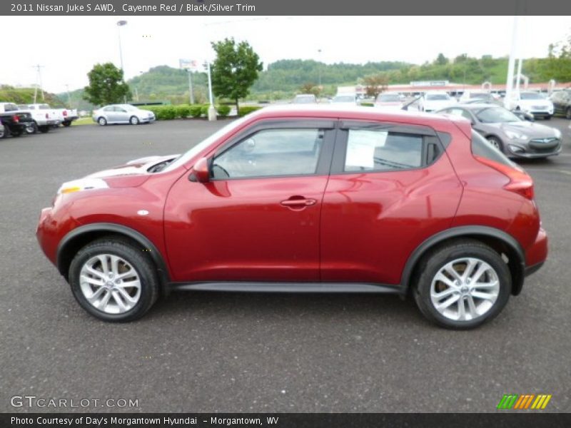 Cayenne Red / Black/Silver Trim 2011 Nissan Juke S AWD
