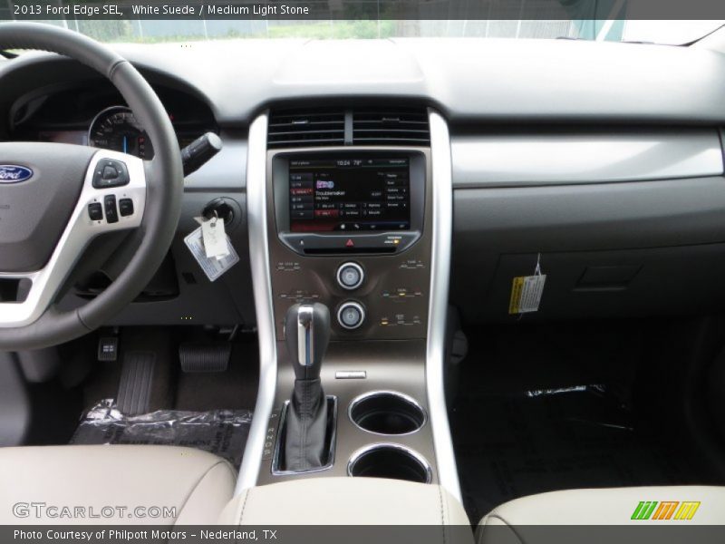 White Suede / Medium Light Stone 2013 Ford Edge SEL