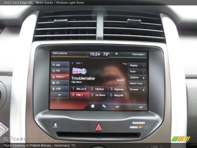 White Suede / Medium Light Stone 2013 Ford Edge SEL