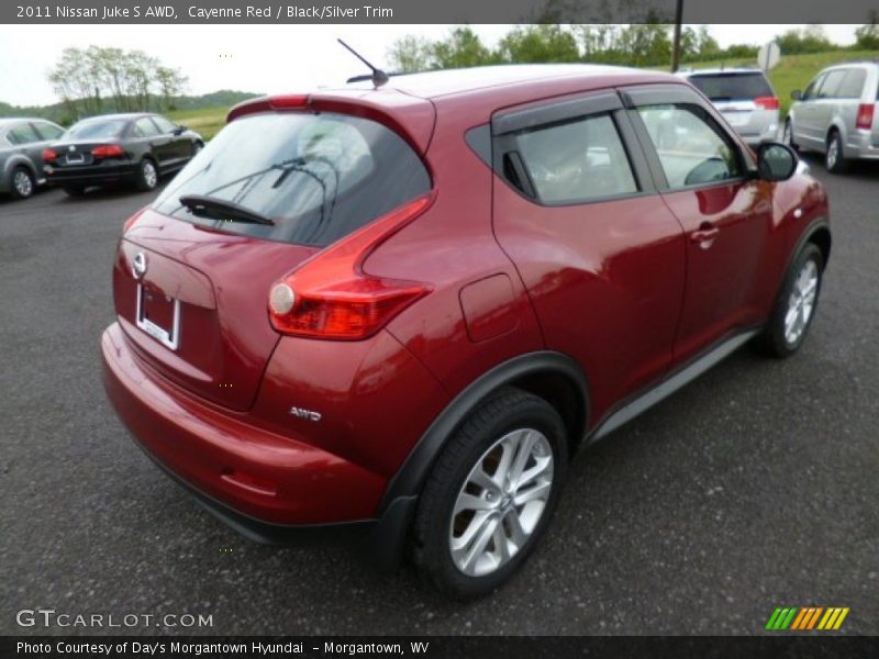 Cayenne Red / Black/Silver Trim 2011 Nissan Juke S AWD