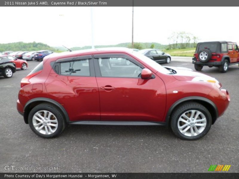 Cayenne Red / Black/Silver Trim 2011 Nissan Juke S AWD