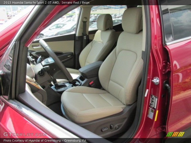 Serrano Red / Beige 2013 Hyundai Santa Fe Sport 2.0T AWD