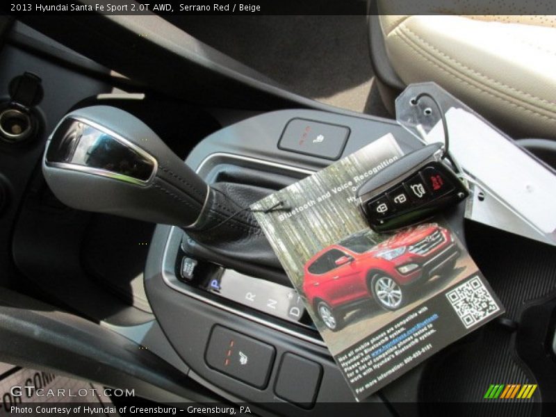 Serrano Red / Beige 2013 Hyundai Santa Fe Sport 2.0T AWD
