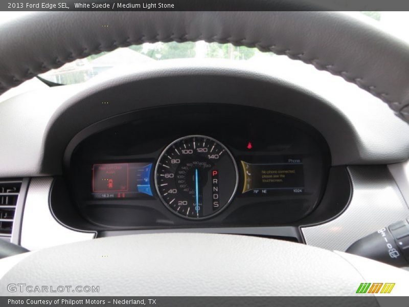 White Suede / Medium Light Stone 2013 Ford Edge SEL