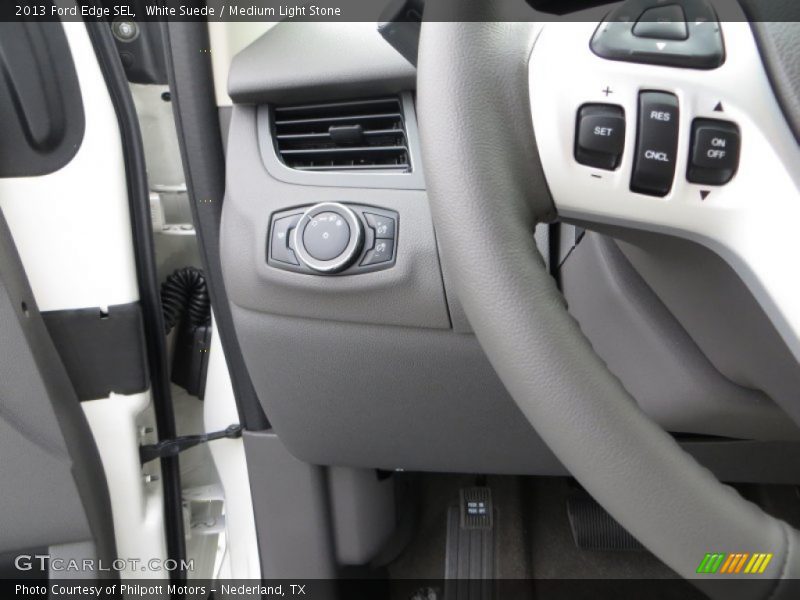 White Suede / Medium Light Stone 2013 Ford Edge SEL