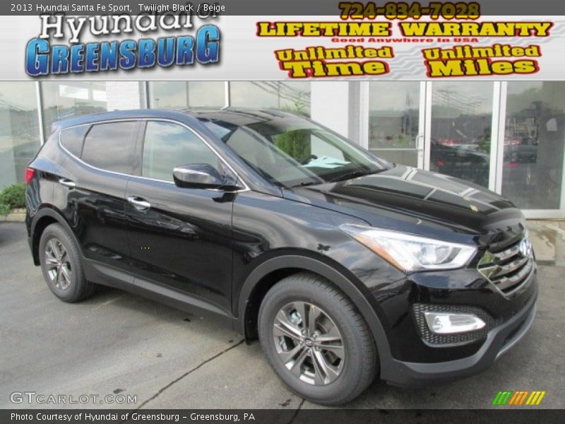 Twilight Black / Beige 2013 Hyundai Santa Fe Sport
