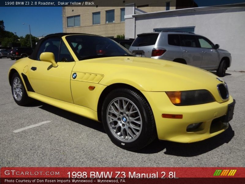 Dakar Yellow / Black 1998 BMW Z3 2.8 Roadster