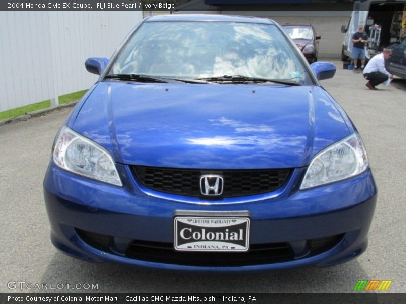 Fiji Blue Pearl / Ivory Beige 2004 Honda Civic EX Coupe