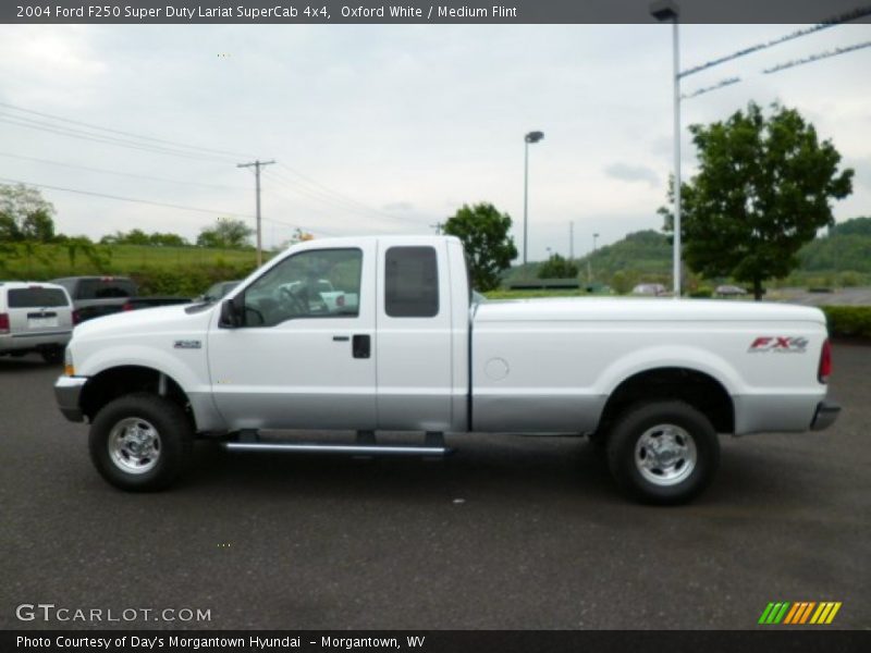 Oxford White / Medium Flint 2004 Ford F250 Super Duty Lariat SuperCab 4x4