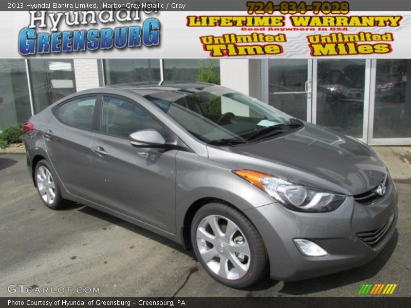 Harbor Gray Metallic / Gray 2013 Hyundai Elantra Limited
