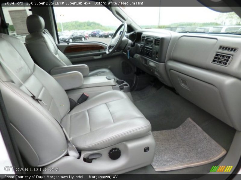 Oxford White / Medium Flint 2004 Ford F250 Super Duty Lariat SuperCab 4x4