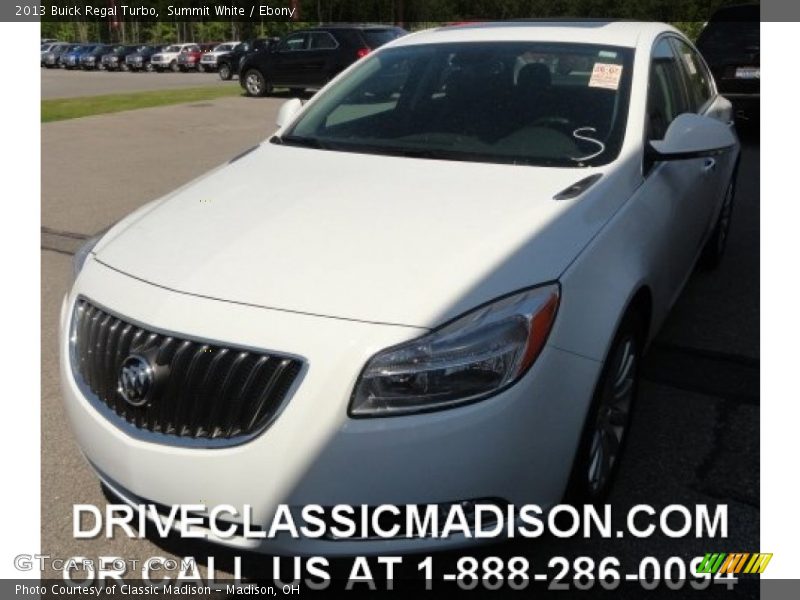 Summit White / Ebony 2013 Buick Regal Turbo