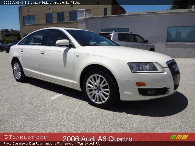 Arctic White / Beige 2006 Audi A6 3.2 quattro Sedan
