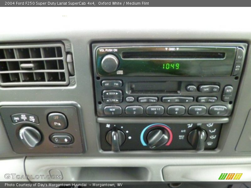 Oxford White / Medium Flint 2004 Ford F250 Super Duty Lariat SuperCab 4x4