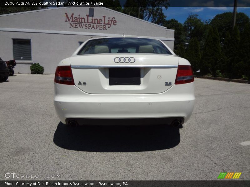 Arctic White / Beige 2006 Audi A6 3.2 quattro Sedan
