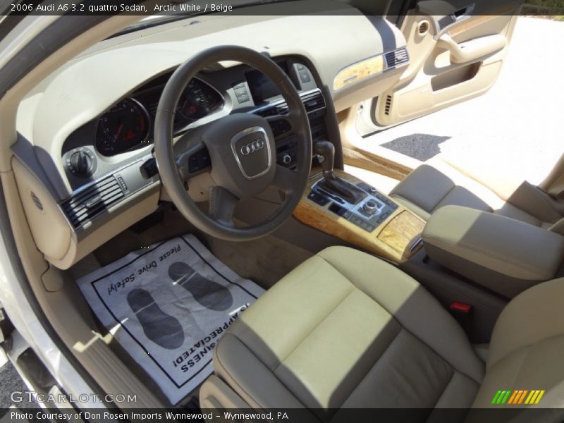Arctic White / Beige 2006 Audi A6 3.2 quattro Sedan