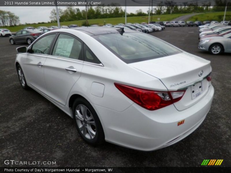 Shimmering White / Camel 2013 Hyundai Sonata Limited