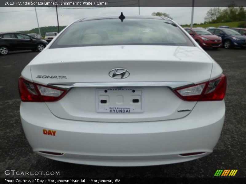 Shimmering White / Camel 2013 Hyundai Sonata Limited