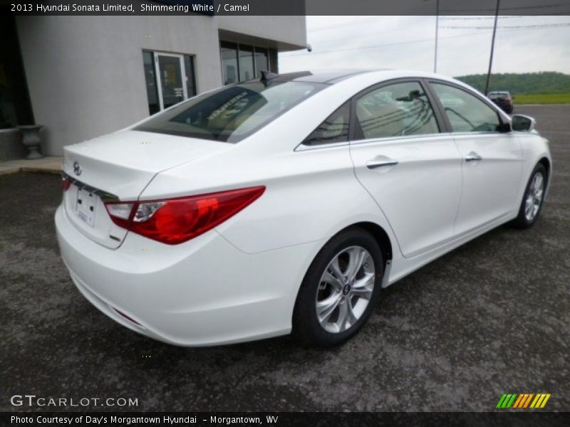 Shimmering White / Camel 2013 Hyundai Sonata Limited