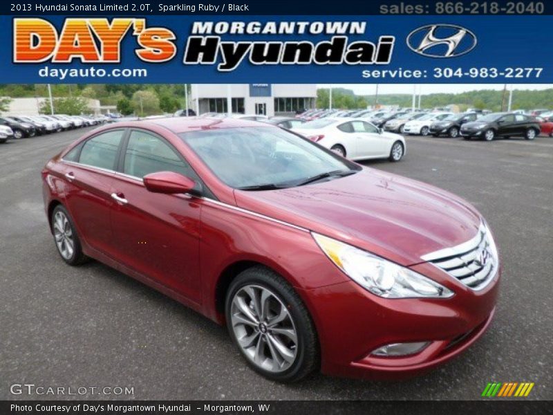 Sparkling Ruby / Black 2013 Hyundai Sonata Limited 2.0T