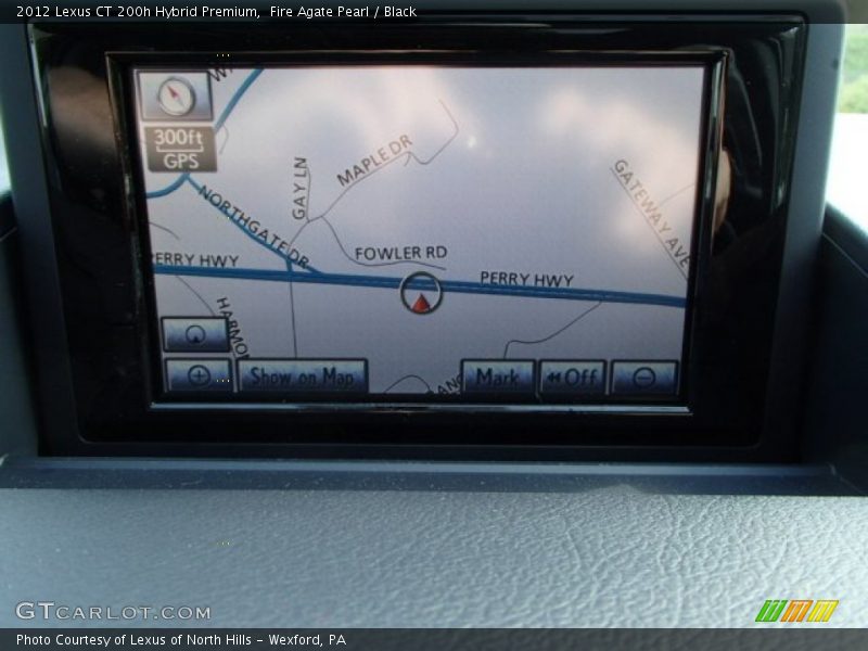 Fire Agate Pearl / Black 2012 Lexus CT 200h Hybrid Premium