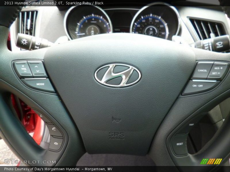Sparkling Ruby / Black 2013 Hyundai Sonata Limited 2.0T