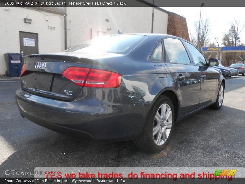 Meteor Grey Pearl Effect / Black 2009 Audi A4 2.0T quattro Sedan