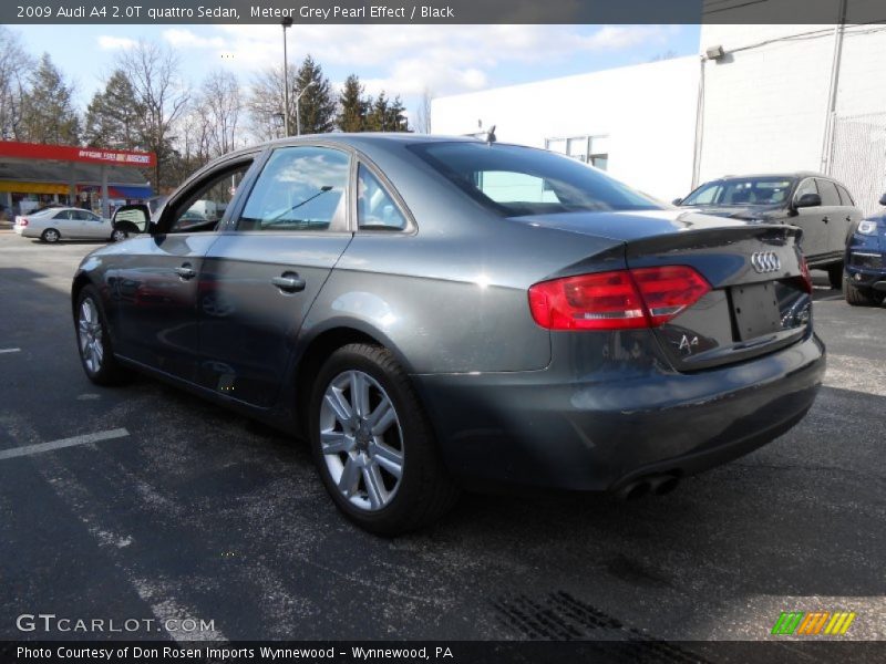 Meteor Grey Pearl Effect / Black 2009 Audi A4 2.0T quattro Sedan