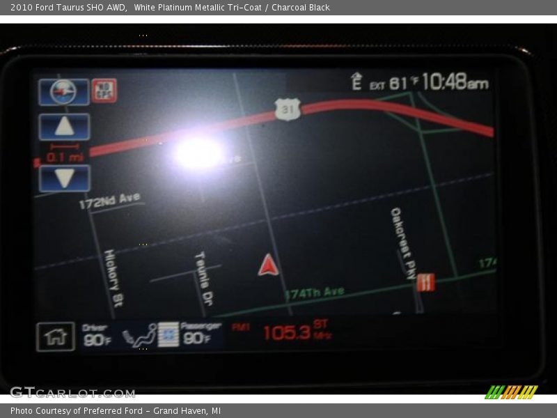 White Platinum Metallic Tri-Coat / Charcoal Black 2010 Ford Taurus SHO AWD