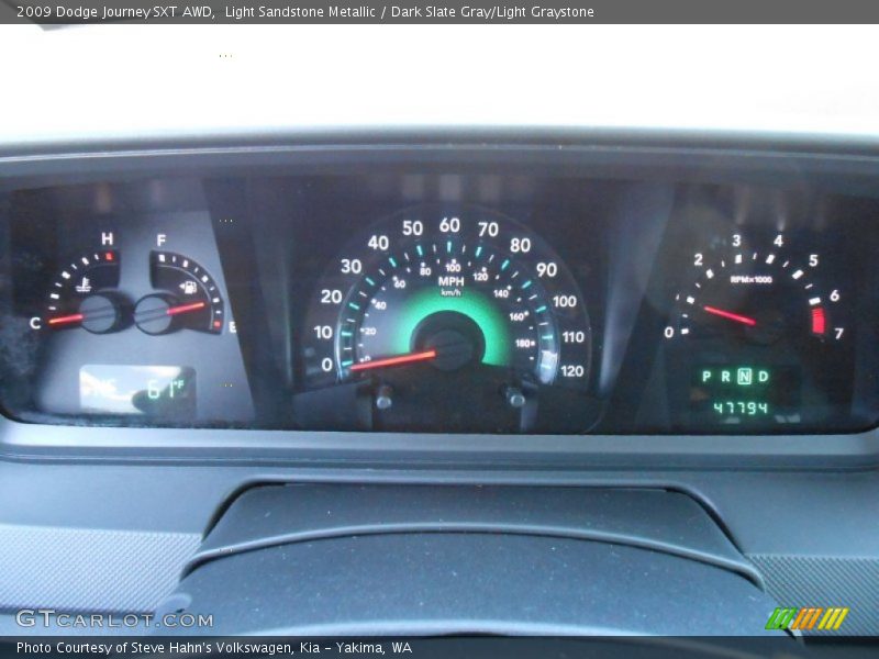 Light Sandstone Metallic / Dark Slate Gray/Light Graystone 2009 Dodge Journey SXT AWD