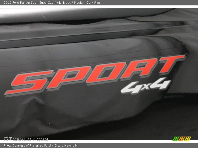 Black / Medium Dark Flint 2010 Ford Ranger Sport SuperCab 4x4