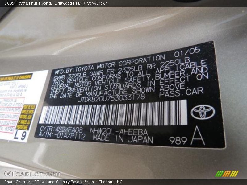 Driftwood Pearl / Ivory/Brown 2005 Toyota Prius Hybrid