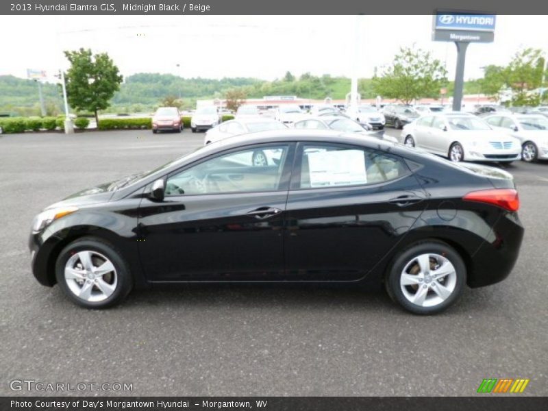 Midnight Black / Beige 2013 Hyundai Elantra GLS