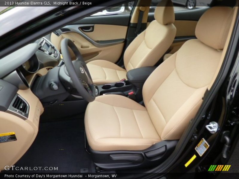 Front Seat of 2013 Elantra GLS