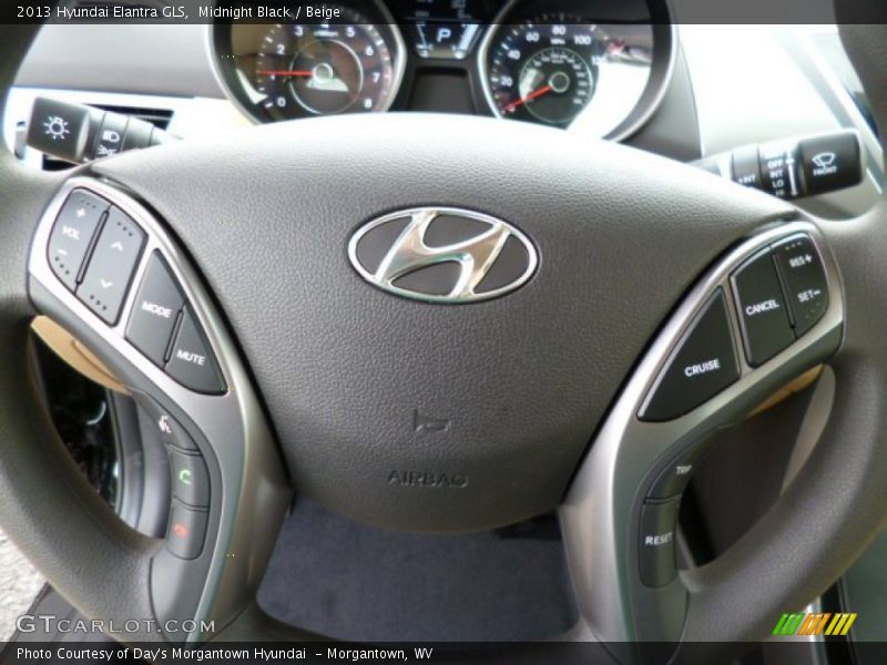 Midnight Black / Beige 2013 Hyundai Elantra GLS