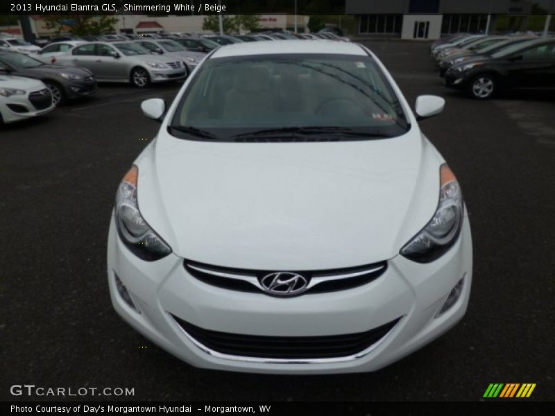 Shimmering White / Beige 2013 Hyundai Elantra GLS