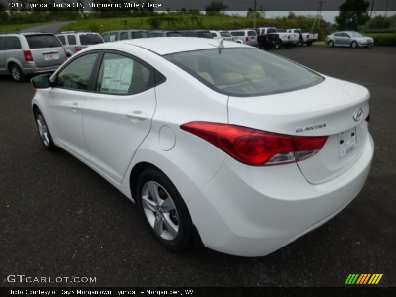 Shimmering White / Beige 2013 Hyundai Elantra GLS
