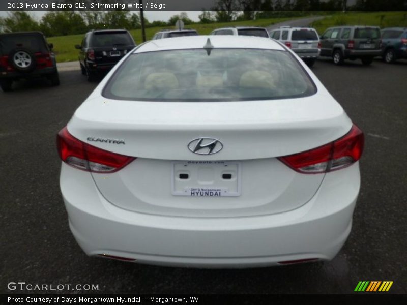 Shimmering White / Beige 2013 Hyundai Elantra GLS