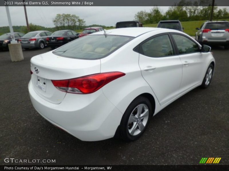 Shimmering White / Beige 2013 Hyundai Elantra GLS